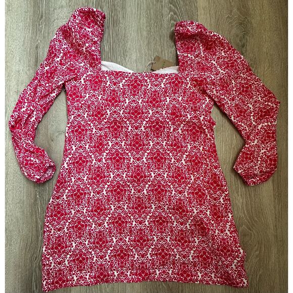 Boden|Linen Mini Shift Dress|Pop Peony/Vine Terrace|NWT|SZ 12R - Picture 4 of 10